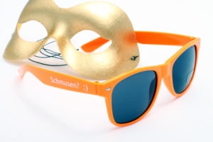 bedruckte Sonnenbrille mit Logo selbst gestalten & selbst designen | Werbeartikel | Promobrille