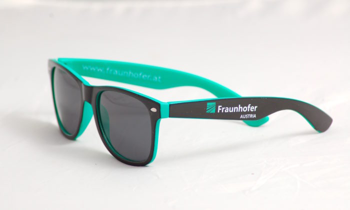 bedruckte Sonnenbrille mit Logo selbst gestalten & selbst designen | Werbeartikel | Promobrille