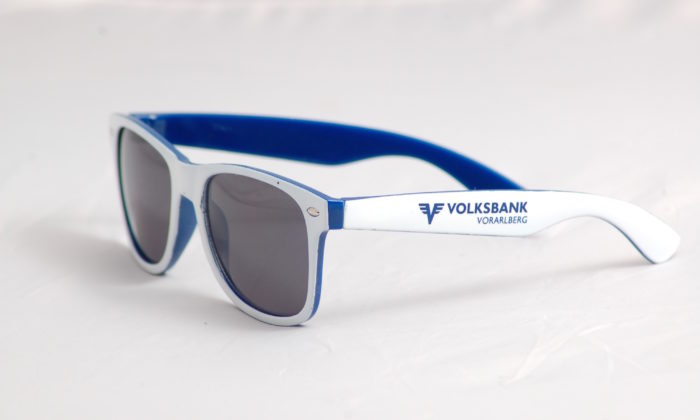 bedruckte Sonnenbrille mit Logo selbst gestalten & selbst designen | Werbeartikel | Promobrille