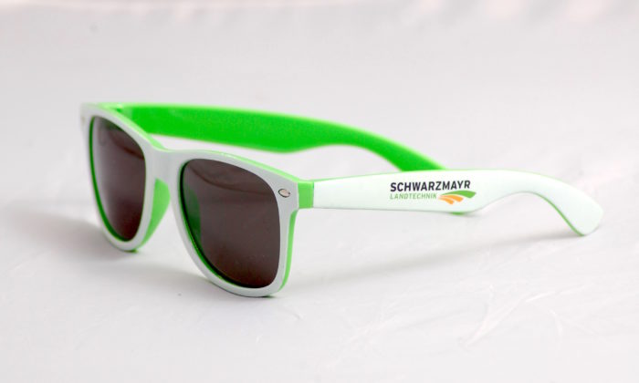 bedruckte Sonnenbrille mit Logo selbst gestalten & selbst designen | Werbeartikel | Promobrille