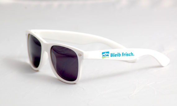 bedruckte Sonnenbrille mit Logo selbst gestalten & selbst designen | Werbeartikel | Promobrille