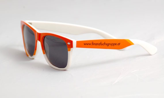 bedruckte Sonnenbrille mit Logo selbst gestalten & selbst designen | Werbeartikel | Promobrille