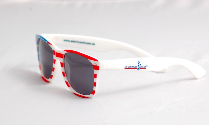 bedruckte Sonnenbrille mit Logo selbst gestalten & selbst designen | Werbeartikel | Promobrille