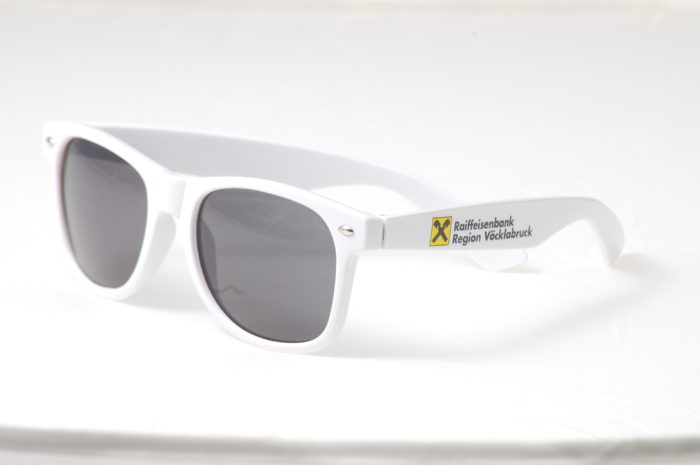 sonnenbrille bedruckt raiffeisenbank