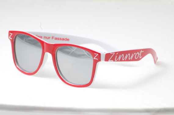 werbeartikel sonnenbrille zinnrot