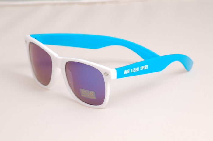 bedruckte sonnenbrille promo brille wir leben sport