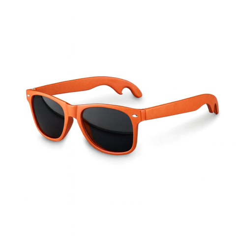 Sonnenbrille Flaschenöffner – orange mit Ihrem Logo