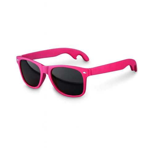 Sonnenbrille Flaschenöffner – pink mit Ihrem Logo
