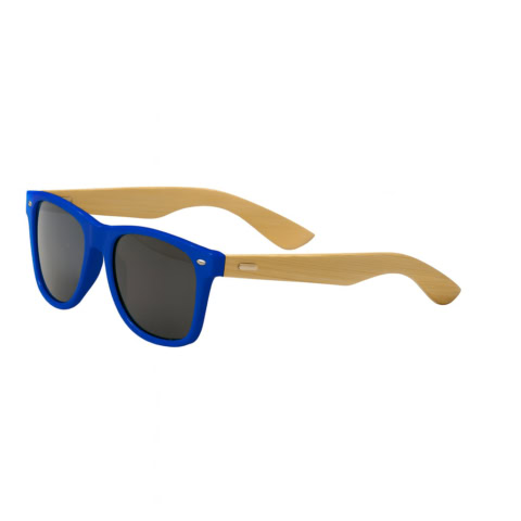 Sonnenbrille Bambus – dunkelblau mit Ihrem Logo
