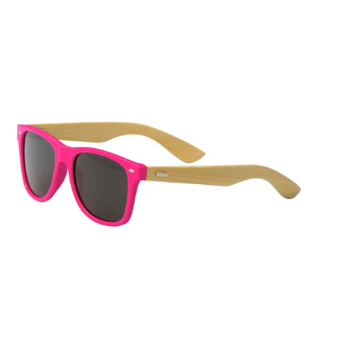 Sonnenbrille Bambus – pink mit Ihrem Logo