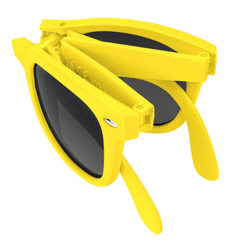Sonnenbrille RaySun – faltbar – gelb mit Ihrem Logo