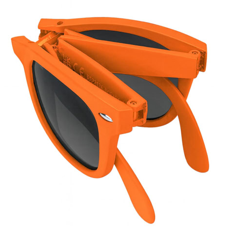 Sonnenbrille RaySun – faltbar – orange mit Ihrem Logo