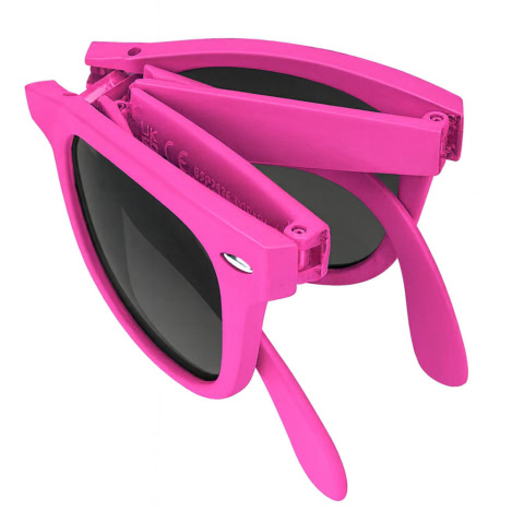 Sonnenbrille RaySun – faltbar – pink mit Ihrem Logo