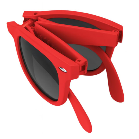 Sonnenbrille RaySun – faltbar – rot mit Ihrem Logo