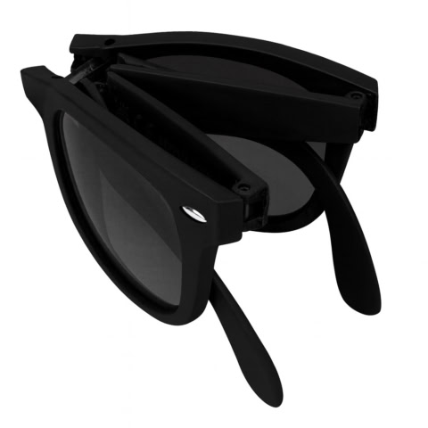 Sonnenbrille RaySun – faltbar – schwarz mit Ihrem Logo