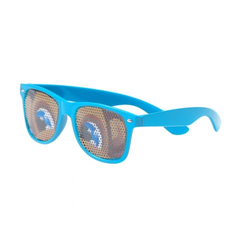 Sonnenbrille Raster – hellblau mit Ihrem Logo