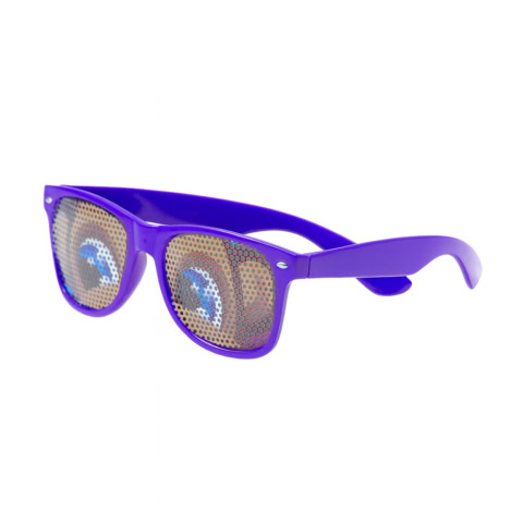 Sonnenbrille Raster – lila mit Ihrem Logo