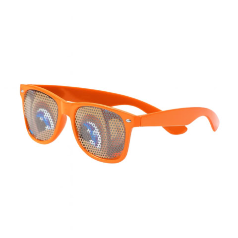 Sonnenbrille Raster – orange mit Ihrem Logo