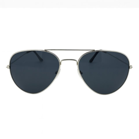 Sonnenbrille Aviator – silberner Rahmen mit Ihrem Logo